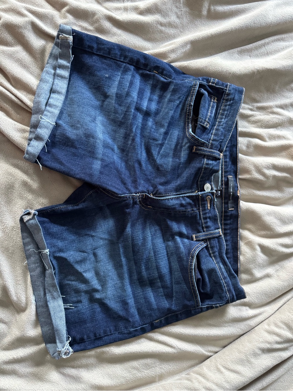 Flying Monkey Dark Indigo Roll-Cuff Jean Shorts